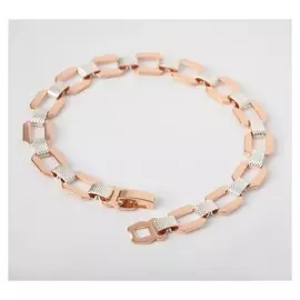 Браслет "Цепь" пряжки, цвет золотисто-серебристый, 21 см