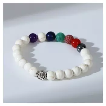 Браслет "Друиды" инь-ян, цветной, D=7