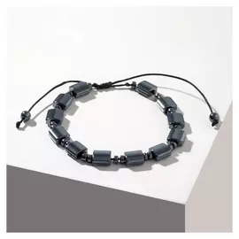 Браслет "Гематит" бусины и овалы, цвет тёмно-серый, 7 см
