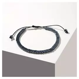 Браслет "Гематит" чешуйка, цвет тёмно-серый, 7 см