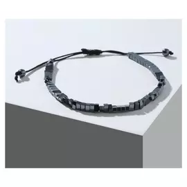 Браслет "Гематит" линия, цвет тёмно-серый, 7 см