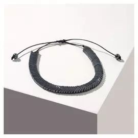 Браслет "Гематит" тонкие стрелы, цвет тёмно-серый, 7 см