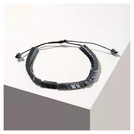 Браслет "Гематит" угол, цвет тёмно-серый, 7 см