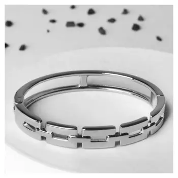 Браслет "Каркас" цепь, цвет серебро