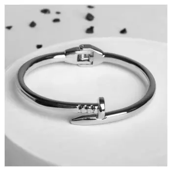 Браслет "Каркас" гвоздь, цвет серебро,d=6,7см