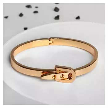 Браслет "Каркас" ремень, цвет золото, D=6,6