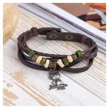 Браслет кожа "Хиппи" совунья