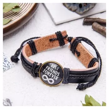 Браслет кожа "Новый день" Best Friends Forever