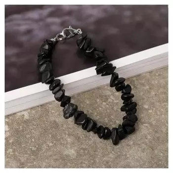 Браслет крошка 1 нить "Агат черный"