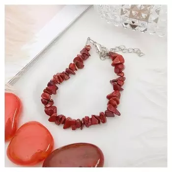 Браслет крошка 1 нить "Яшма красная"