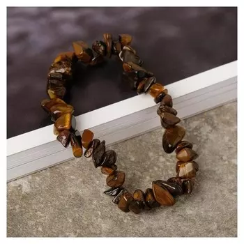 Браслет крошка на резинке "Тигровый глаз"