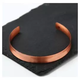 Браслет медный "Вогнутый" узкий (H=10мм, D=55-75мм)