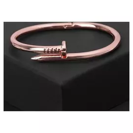 Браслет металл "Каркас" гвоздь гладкий, цвет розовое золото ,d=7см