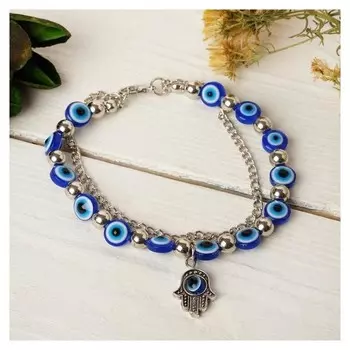 Браслет-оберег "Рука счастья хамса" глазки