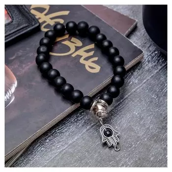 Браслет-оберег "Рука счастья хамса" лава