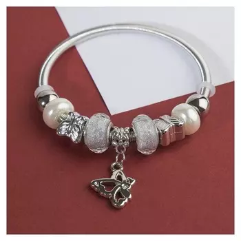 Браслет с жемчугом "Марджери" бабочка