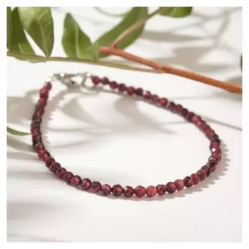 Браслет шар №3 "Гранат"
