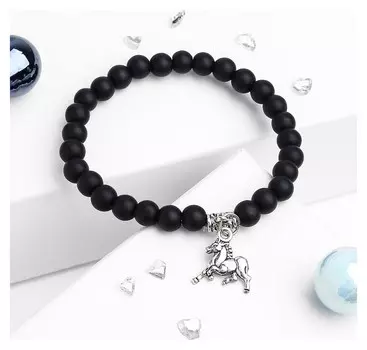 Браслет шар №6 "Шунгит" с подвеской