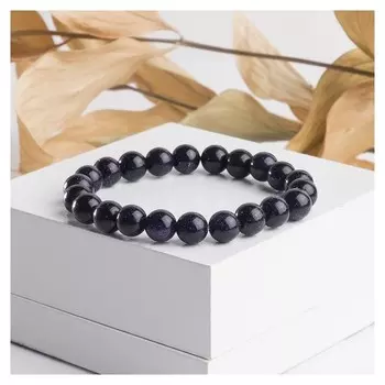 Браслет шар №8 "Авантюрин синий"