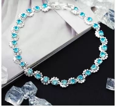 Браслет со стразами Лёд ручей 18 см