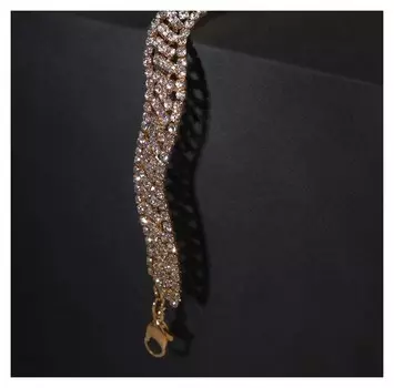 Браслет со стразами "Маскарад" тонкая полоса