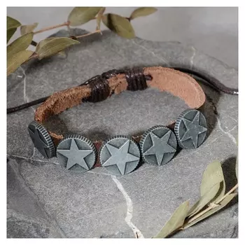 Браслет унисекс "Звёзды", цвет серо-коричневый
