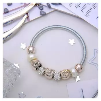 Браслет жемчуг "Марджери" сова