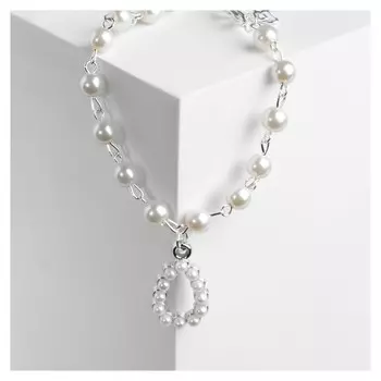 Браслет жемчуг "Скромность" капля