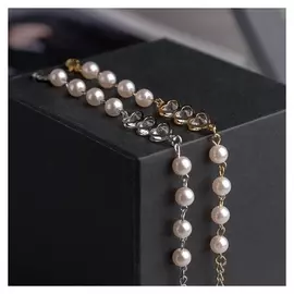 Браслет жемчуг "Трио" сердце