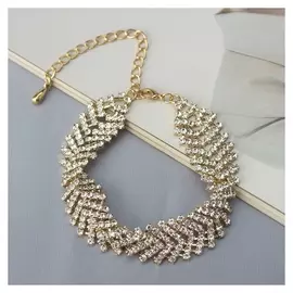 Браслет женский Голливуд переплетение цвет золота