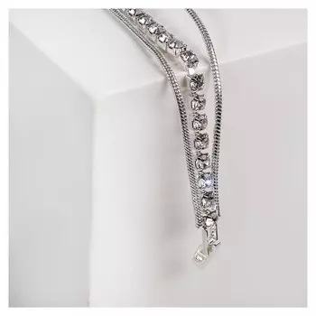 Браслеты со стразами "Сияй" нить с полоской