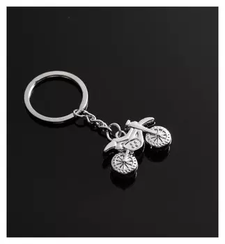 Брелок для ключей Cartage, "Кроссовый байк", серебро