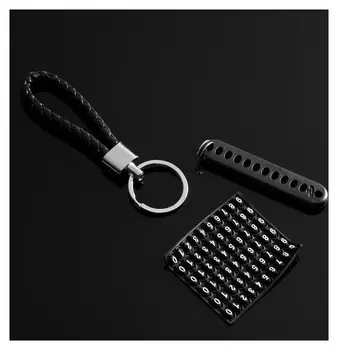 Брелок для ключей Cartage, петля с номером сотового, черный