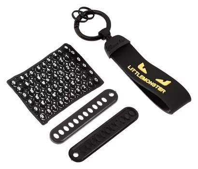 Брелок для ключей с табличкой номера, "Littlemonster"