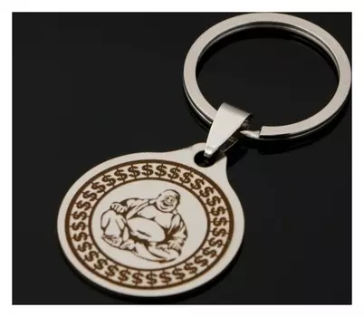 Брелок "Хотей - бог богатства", мед. сталь