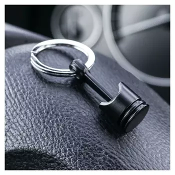 Брелок поршень, черный, металл