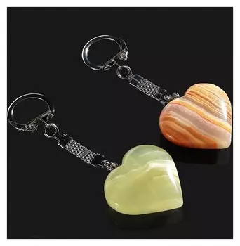 Брелок «Сердце», 3,5х3,5 см, оникс