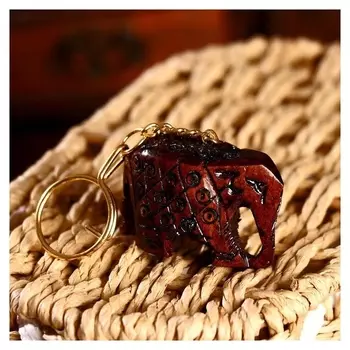 Брелок "Слон резной" дерево 4,5х2,5х9 см