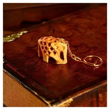 Брелок "Слонёнок резной" дерево 5х3,5х11 см