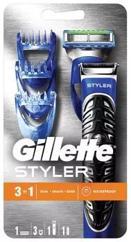 Бритва-стайлер Gillette Fusion Proglide + 1 сменная кассета Power + 3 насадки для моделирования бороды/усов, 50016229