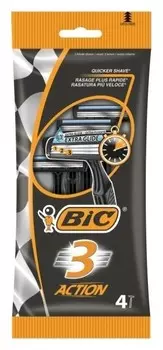 Бритвенные станки Bic 3 Action, 4 шт.
