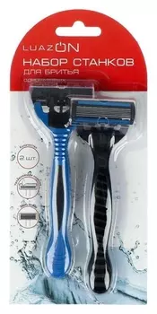 Бритвенные станки одноразовые Luazon, 6 лезвий, увлажняющая полоска, 2 шт