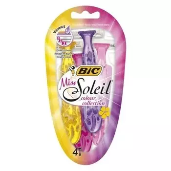 Бритвенные станки женские Miss soleil Color, 4 штуки