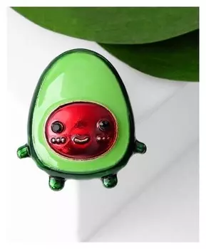 Брошь "Авокадо", цвет красно-зелёный в золоте