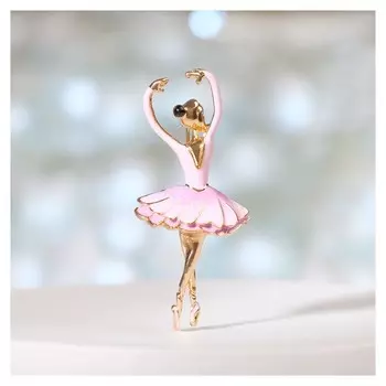 Брошь "Балерина", цвет сиреневый в золоте
