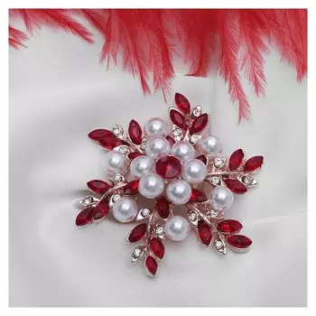 Брошь Цветок полярный в розовом золоте