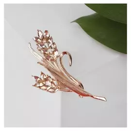 Брошь "Колосок", цвет золотой в золоте