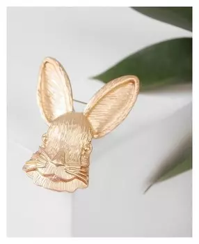 Брошь "Кролик", цвет золото