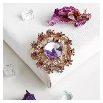 Брошь "" круги стеклянные, в золоте