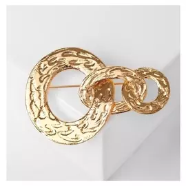 Брошь крупная "Цепь", цвет золото